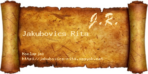 Jakubovics Rita névjegykártya